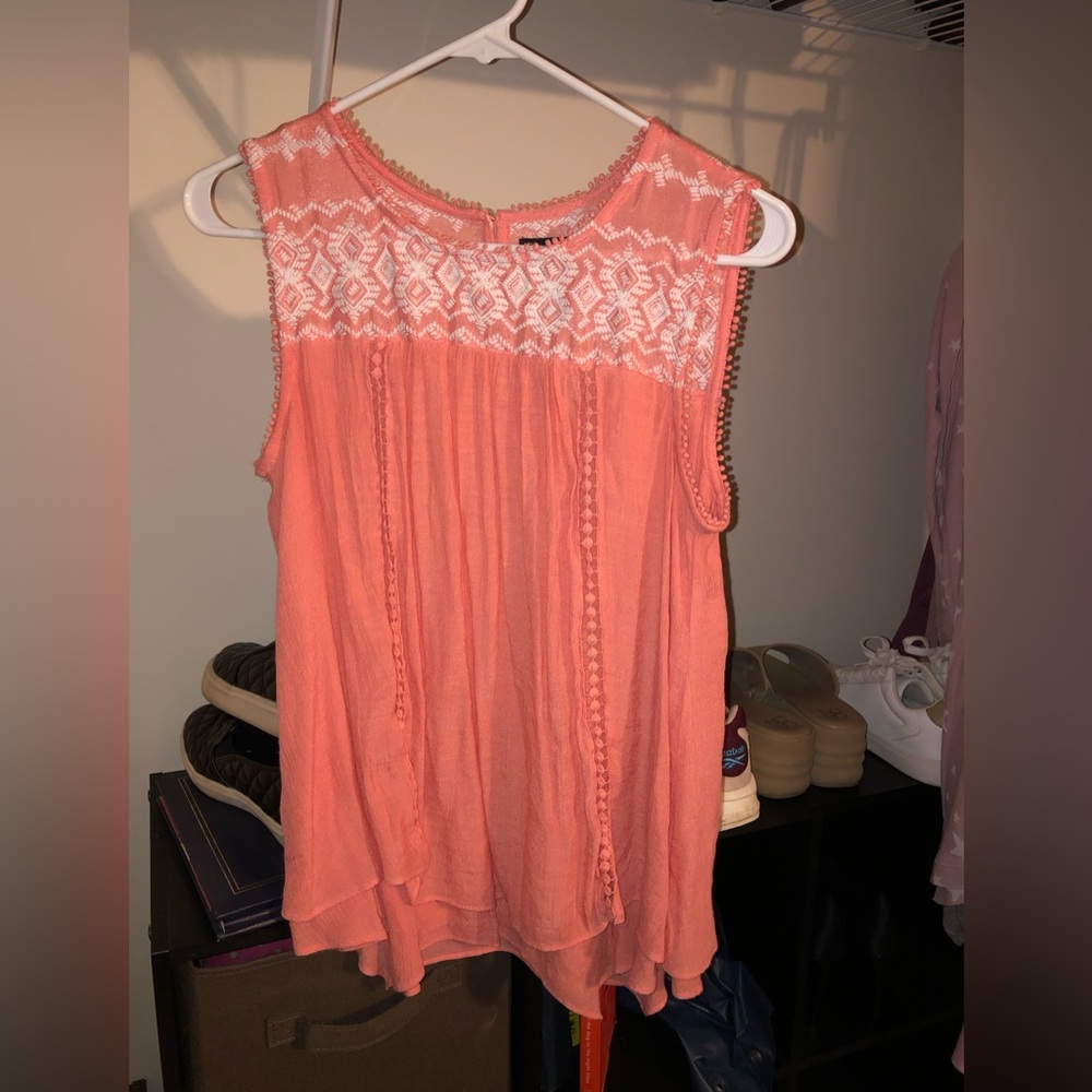 New Directions pink summer blouse